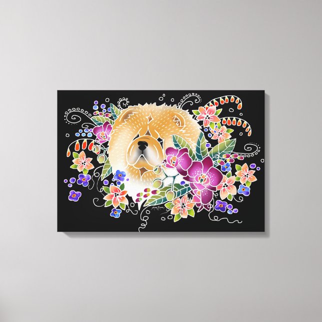 CHOW DE BAILE DE JARDÍN - Panel de Arte de Lienzo  (Anverso)