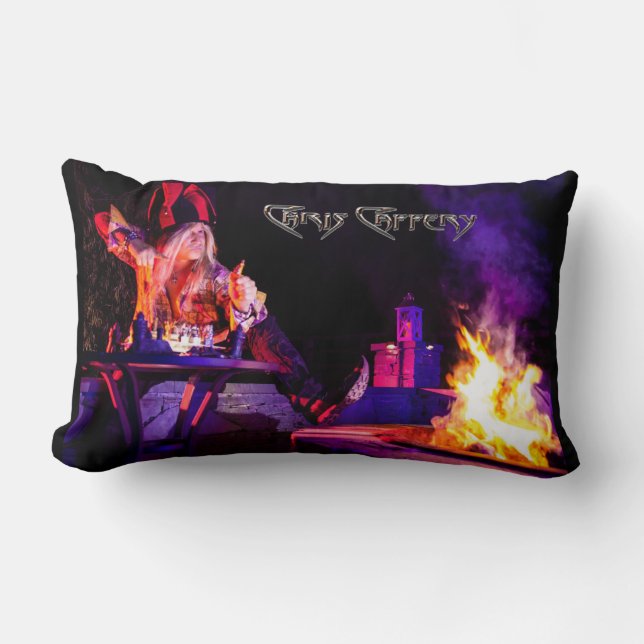 Chris Caffery Jester con la almohada lumbar Firepi (Anverso)