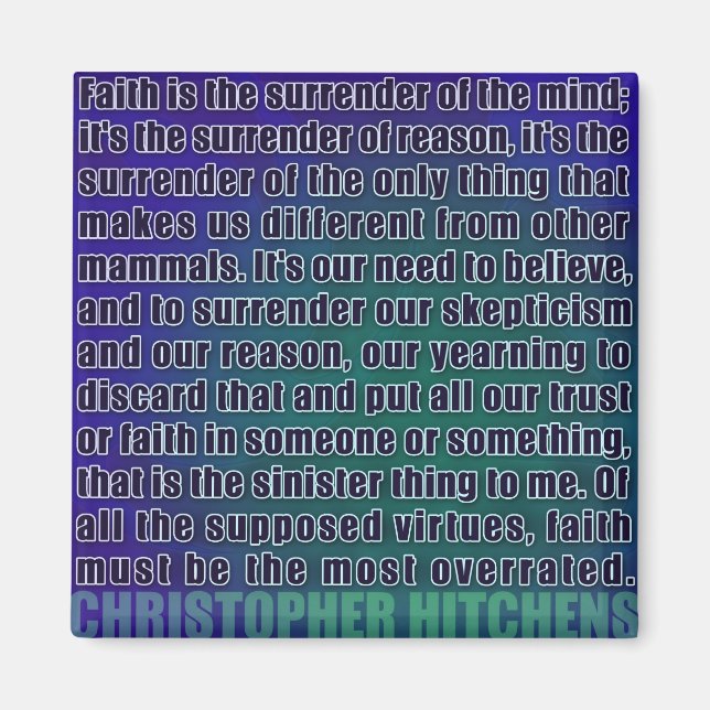 Chris Hitchens entrega del imán de la razón (blues (Frente)