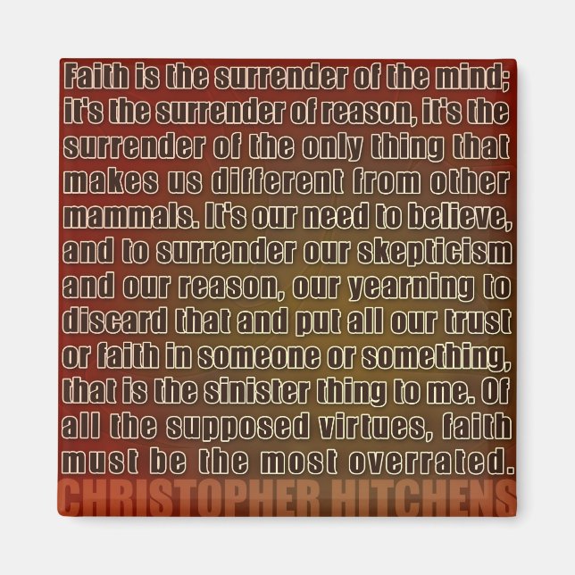 Chris Hitchens entrega del imán de la razón (Rojos (Frente)