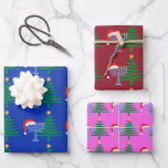 Chrismukkah Envoltura de papel de hoja plana de 3<br><div class="desc">Multicolor Chrismukkah</div>