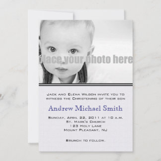 Christening/Baptism/Dedication Photo Invitación