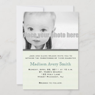 Christening/Baptism/Dedication Photo Invitación