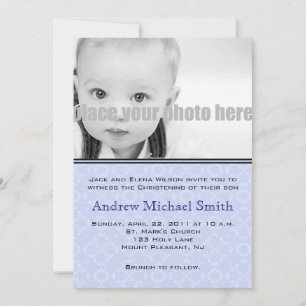 Christening/Baptism/Dedication Photo Invitación