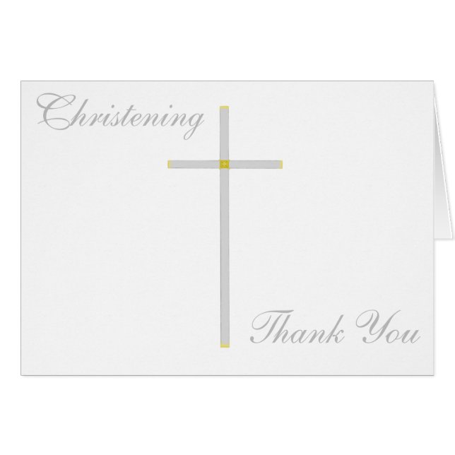 Christening Cross Gracias Cartas (Anverso (Horizontal))