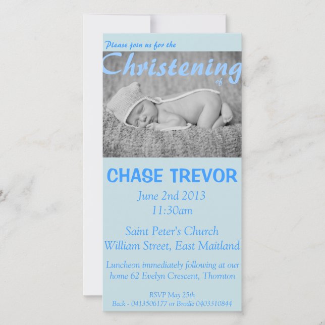 Christening Perfecto (Anverso)