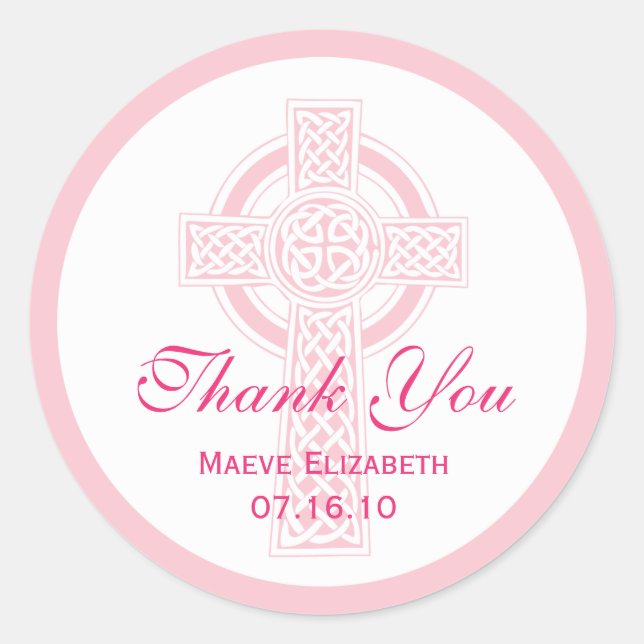 Christening, Shower or First Community Pegatina (Anverso)