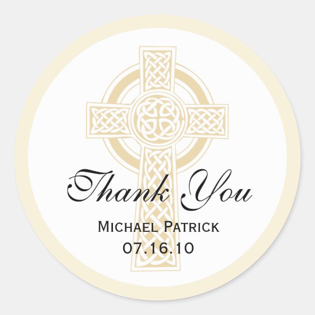 Christening, Shower or First Community Pegatina (Anverso)