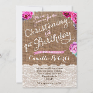 Christening y las Tarjetas Fiestas del Primer Cump