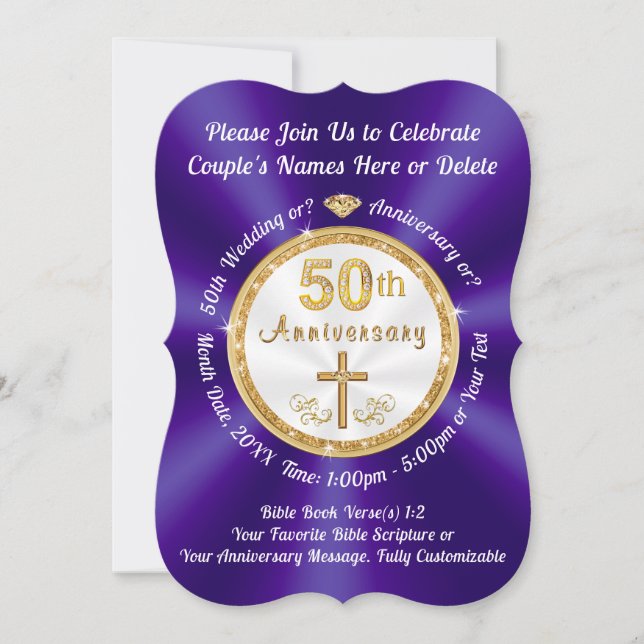 CHRISTIAN, Invitaciones para Aniversario de 50º Cu (Anverso)