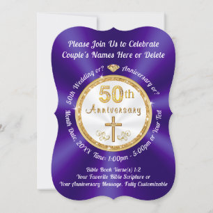 CHRISTIAN, Invitaciones para Aniversario de 50º Cu