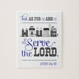 Christian Puzzle With The Bible Scriptur Joshua 24