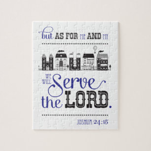Christian Puzzle With The Bible Scriptur Joshua 24