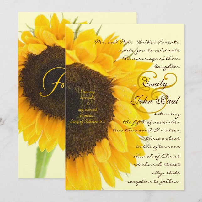 Christian Soy Mi Querida Invitación A La Boda De G (Anverso / Reverso)