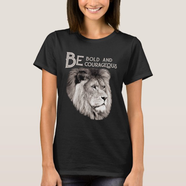 Christian Top Lion Be Bold Courageous Scripture Bi (Anverso)