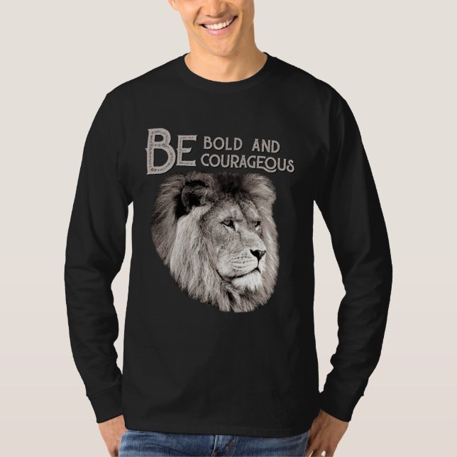Christian Top Lion Be Bold Courageous Scripture Bi (Anverso)