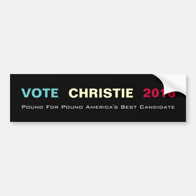 CHRISTIE 2016 libras para la pegatina para el (Frente)