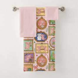 Christmas axolotl Bath towels set