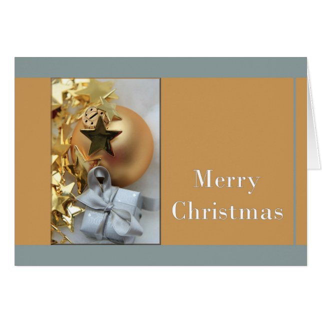Christmas Card with ornaments (Anverso (Horizontal))