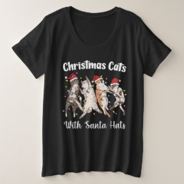 Christmas Cats with Santa Hats Cute Funny Holiday