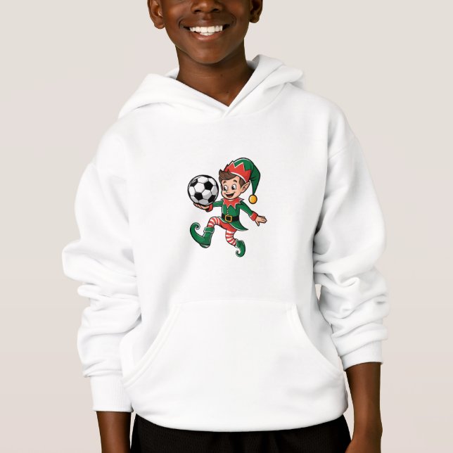 Christmas Elf Playing Soccer (Anverso)