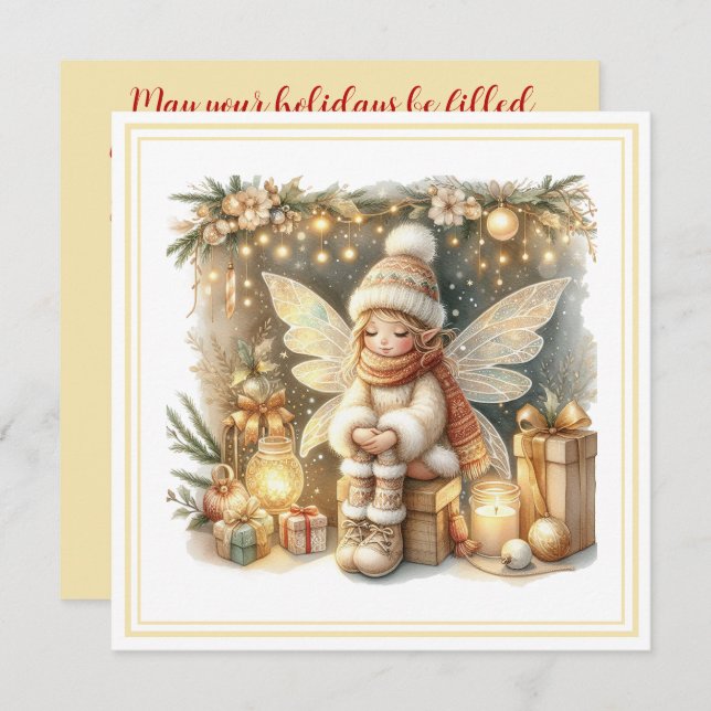 Christmas Fairy – Whimsical Winter Holiday Card (Anverso / Reverso)