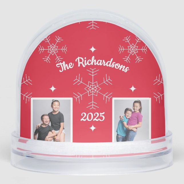 Christmas Family Photo Snow Globe (Anverso)