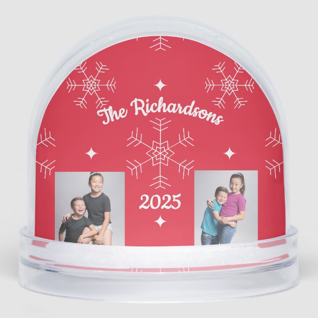 Christmas Family Photo Snow Globe (Anverso)