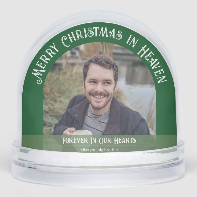Christmas In Heaven Memorial Snow Globe (Anverso)