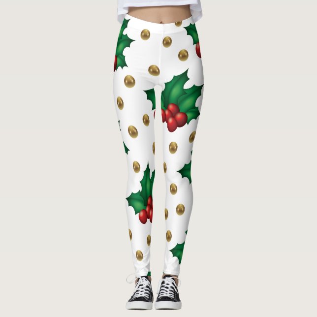 Christmas Leggings – Festive Holiday Pattern  (Anverso)