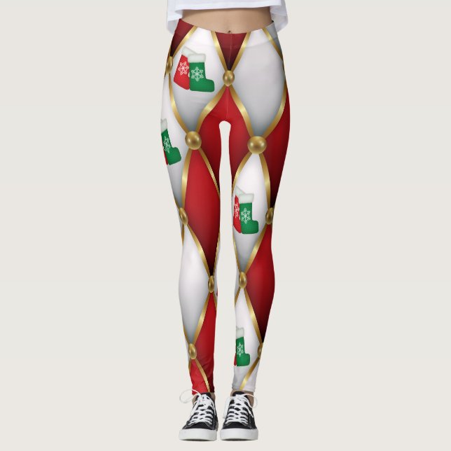 Christmas Leggings – Festive Holiday Pattern  (Anverso)