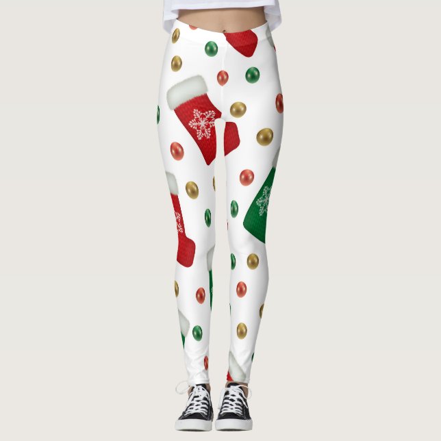 Christmas Leggings – Festive Holiday Pattern  (Anverso)