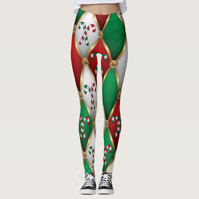 Christmas Leggings – Festive Holiday Pattern  (Anverso)