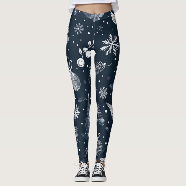 Christmas Leggings – Festive Holiday Pattern  (Anverso)