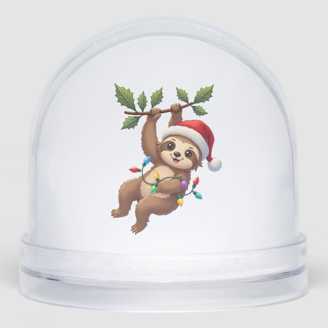 Christmas Lights Sloth Wearing Xmas Hat - Sloth Lo (Anverso)