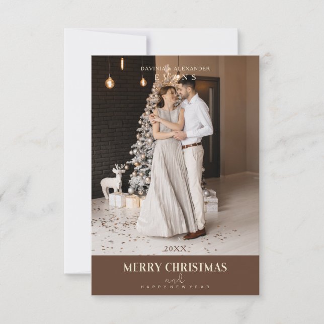 Christmas Modern  Sophisticated Photo Couple (Anverso)