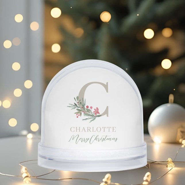 Christmas Monogram Custom Baby Photo Holiday (Subido por el creador)