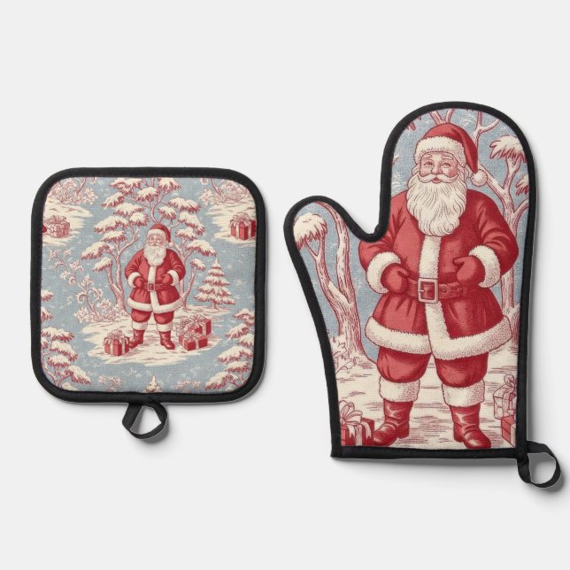 Christmas Oven Mitt & Pot Holder Set (Anverso)