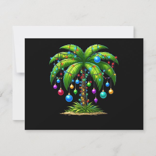 Christmas Palm Tree Light Hawaiian Tropical New Ye (Anverso)