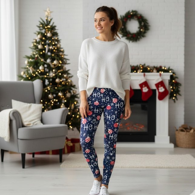 Christmas Pattern Seamless Background Leggings (Subido por el creador)