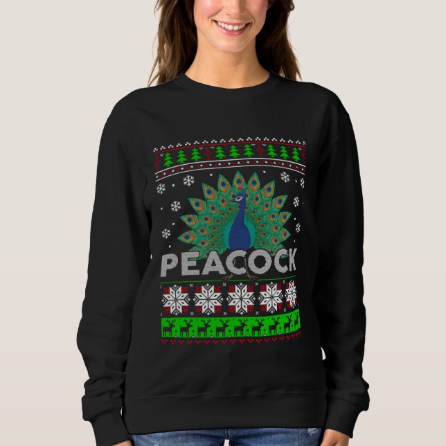 Christmas Peacock Ugly Sweater Xmas  For Women Gir (Anverso)