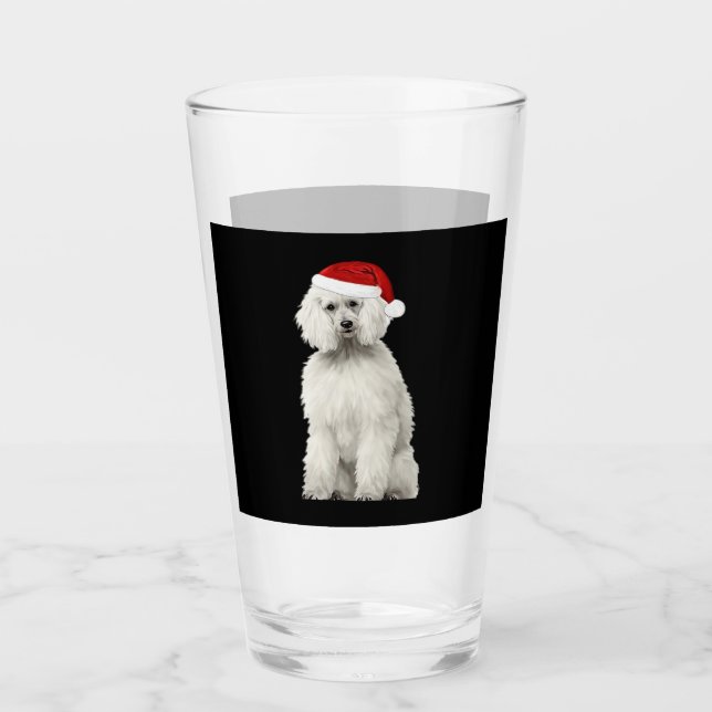 Christmas Poodle Christmas Tree Dog Puppy Watercol (Anverso)