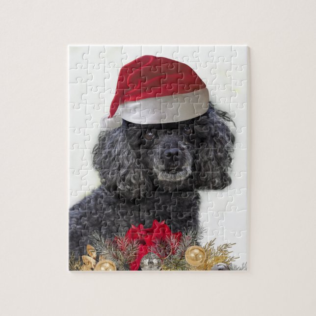 Christmas Poodle Dog Jigsaw puzzle (Vertical)