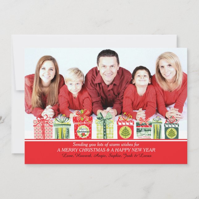 Christmas Presenta tarjeta de fotos (Anverso)