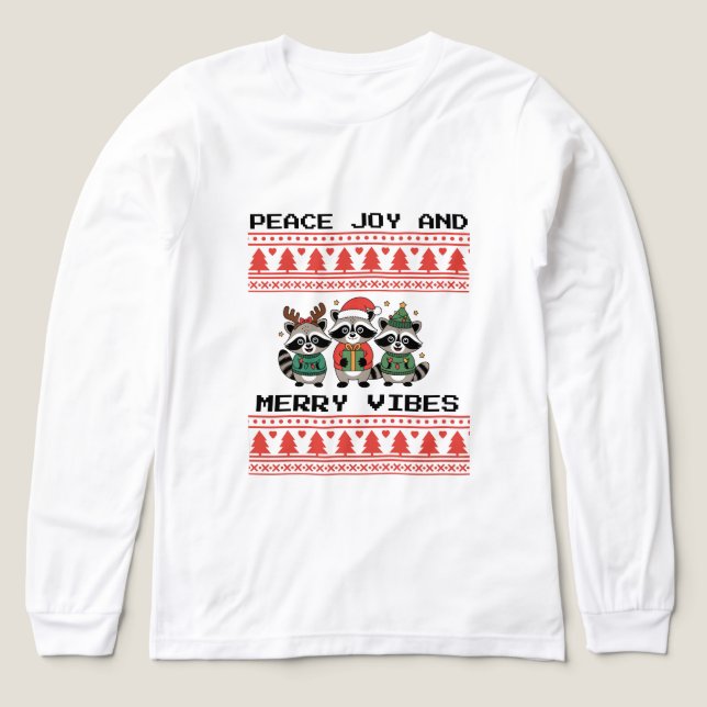 Christmas raccoon sweater (Diseño frontal)