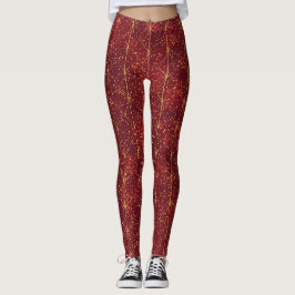 Christmas  ,Red Gold ,Merry Christmas  Leggings