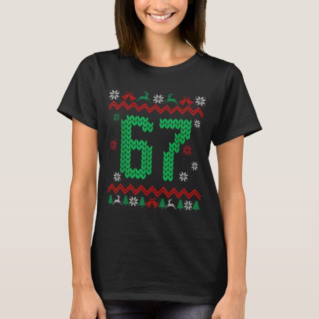 Christmas Santa 67 Six Seven Meme Ugly Sweater  (Anverso)