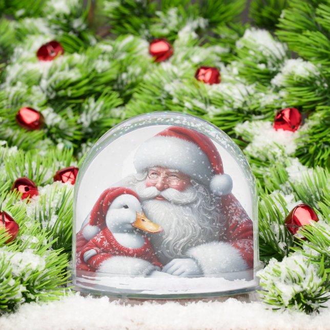 Christmas Santa Duck Snow Globe (Navidad)