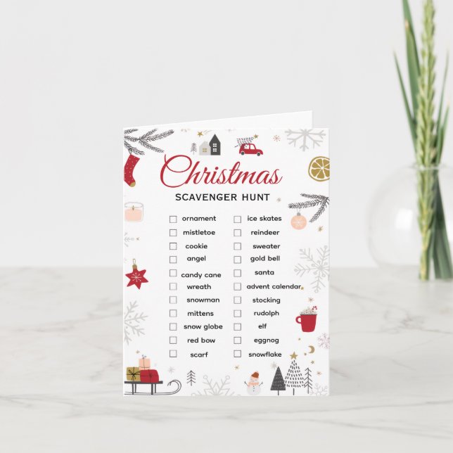 Christmas Scavenger Hunt Checklist Art (Anverso)