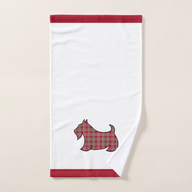 Christmas Scottish Terrier Hand Towel (Toalla de mano)